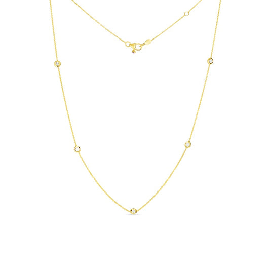 5-Station Bezel Set Diamond Necklace