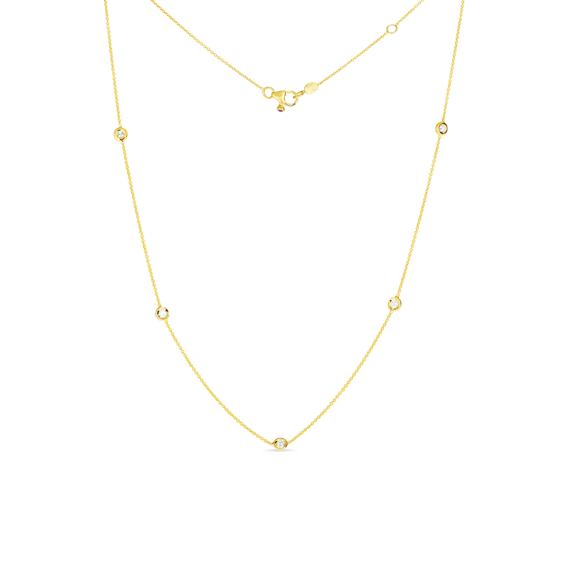 5-Station Bezel Set Diamond Necklace