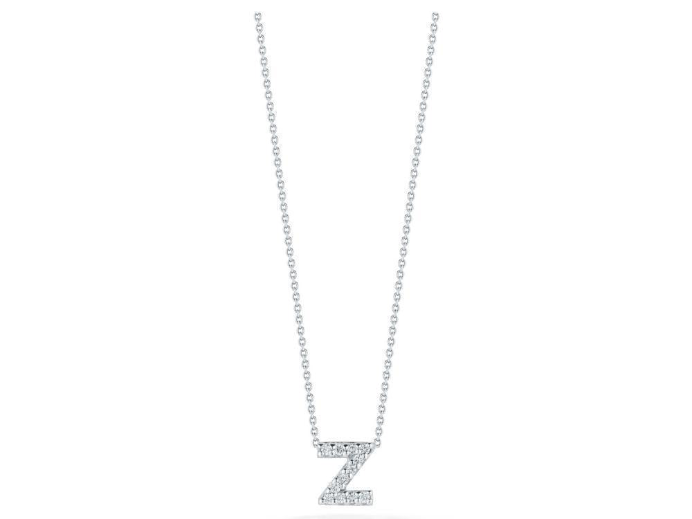 Tiny Treasures Diamond Love Letter "Z" in White Gold