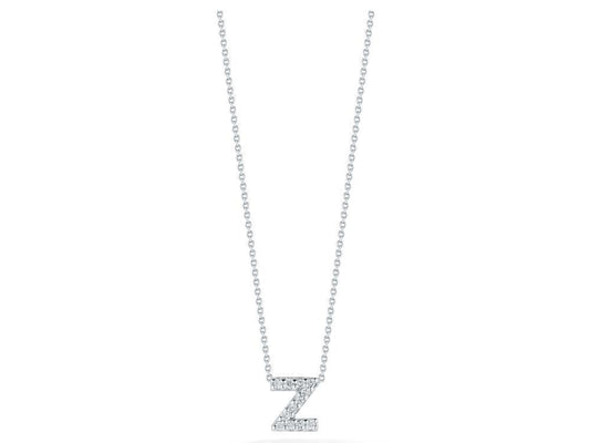 Tiny Treasures Diamond Love Letter "Z" in White Gold