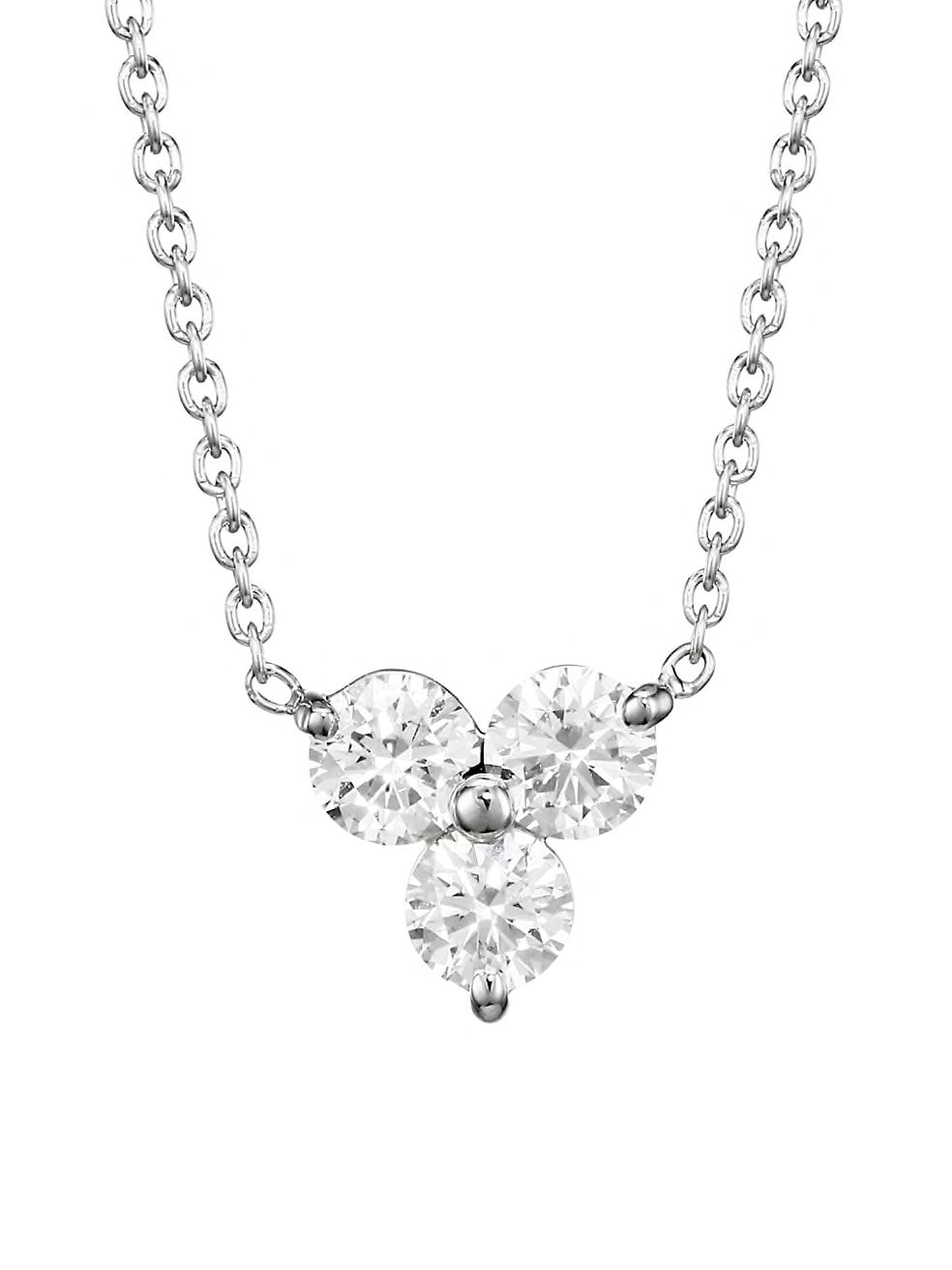 3-Stone Diamond Cluster Pendant