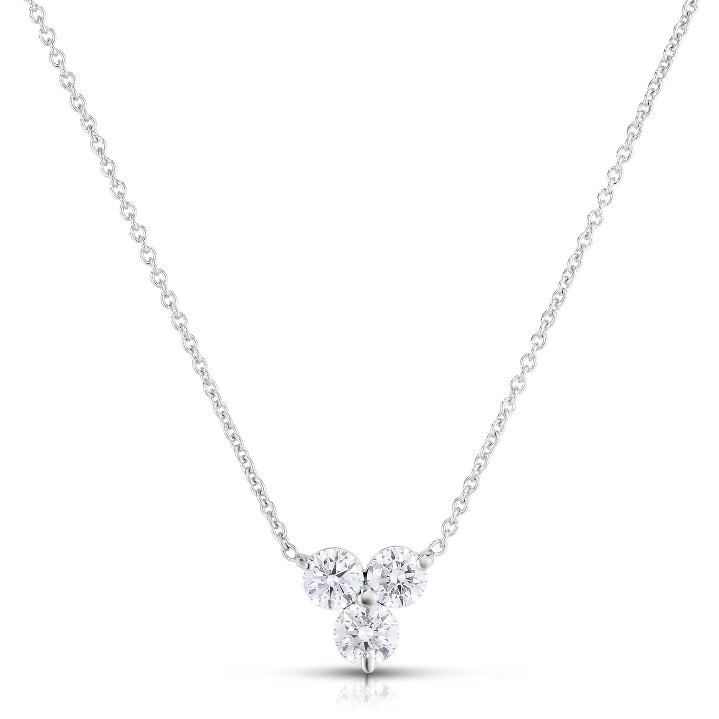 3-Stone Diamond Cluster Pendant