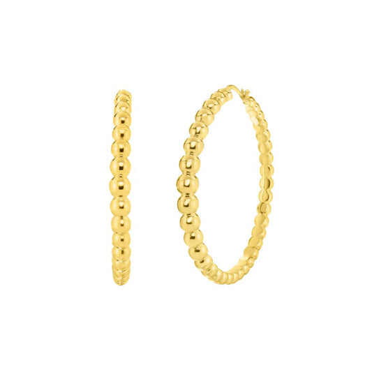 Oro Classic Beaded Hoops