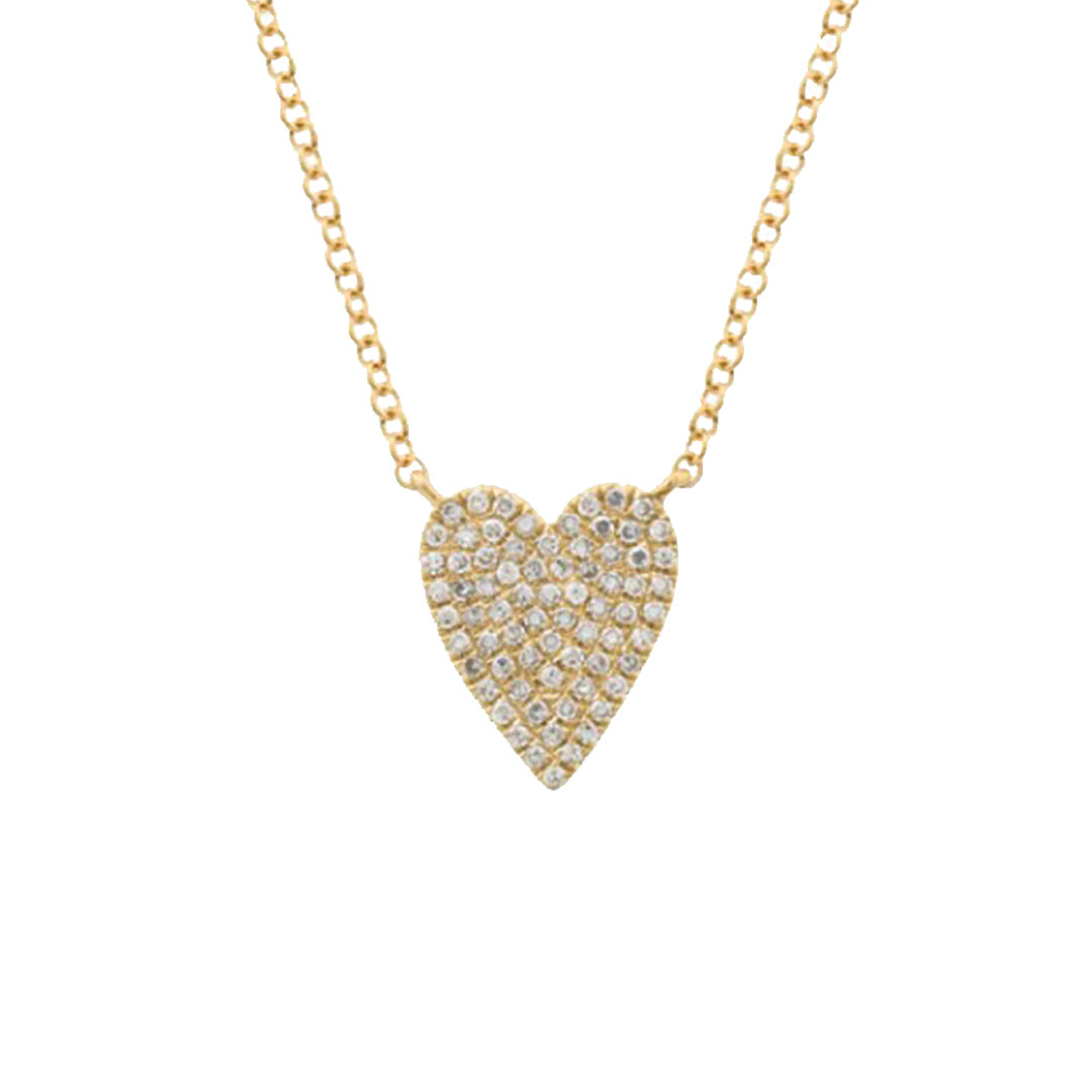 Diamond Heart Pave Necklace