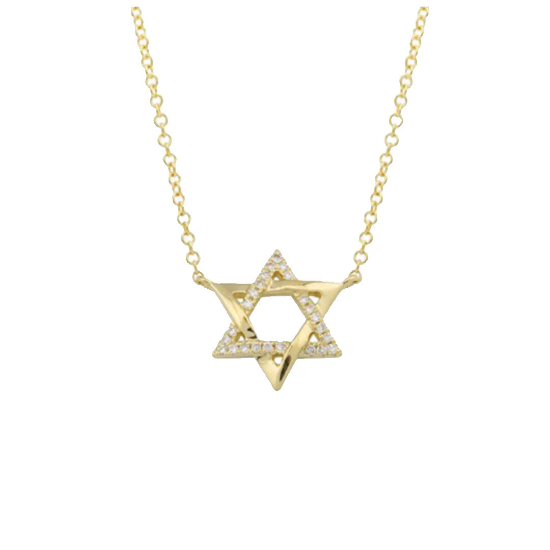 Star of David Necklace with Diamonds