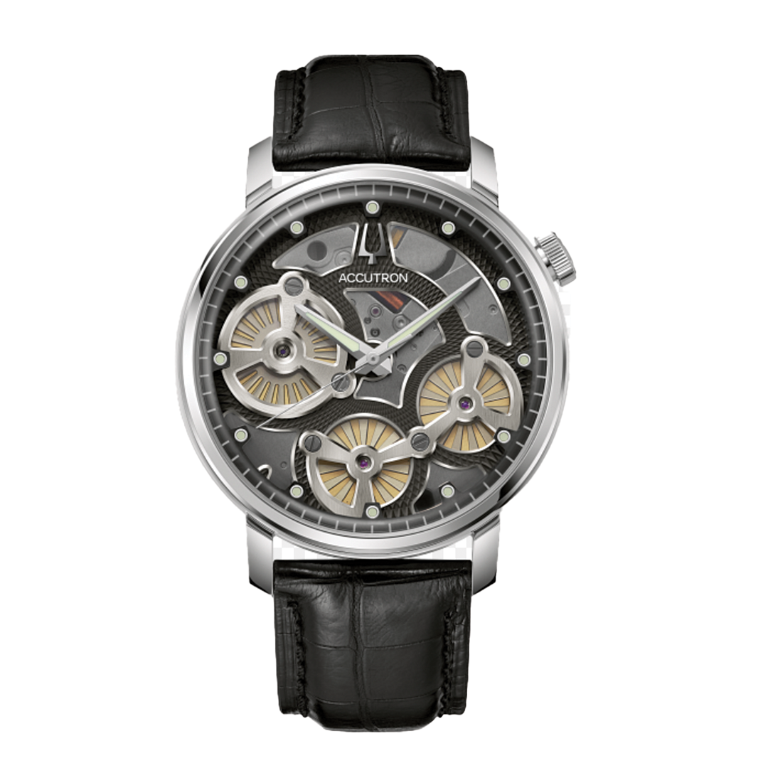 Electrostatic Spaceview Evolution Watch with Smoke Grey Open Work Dial