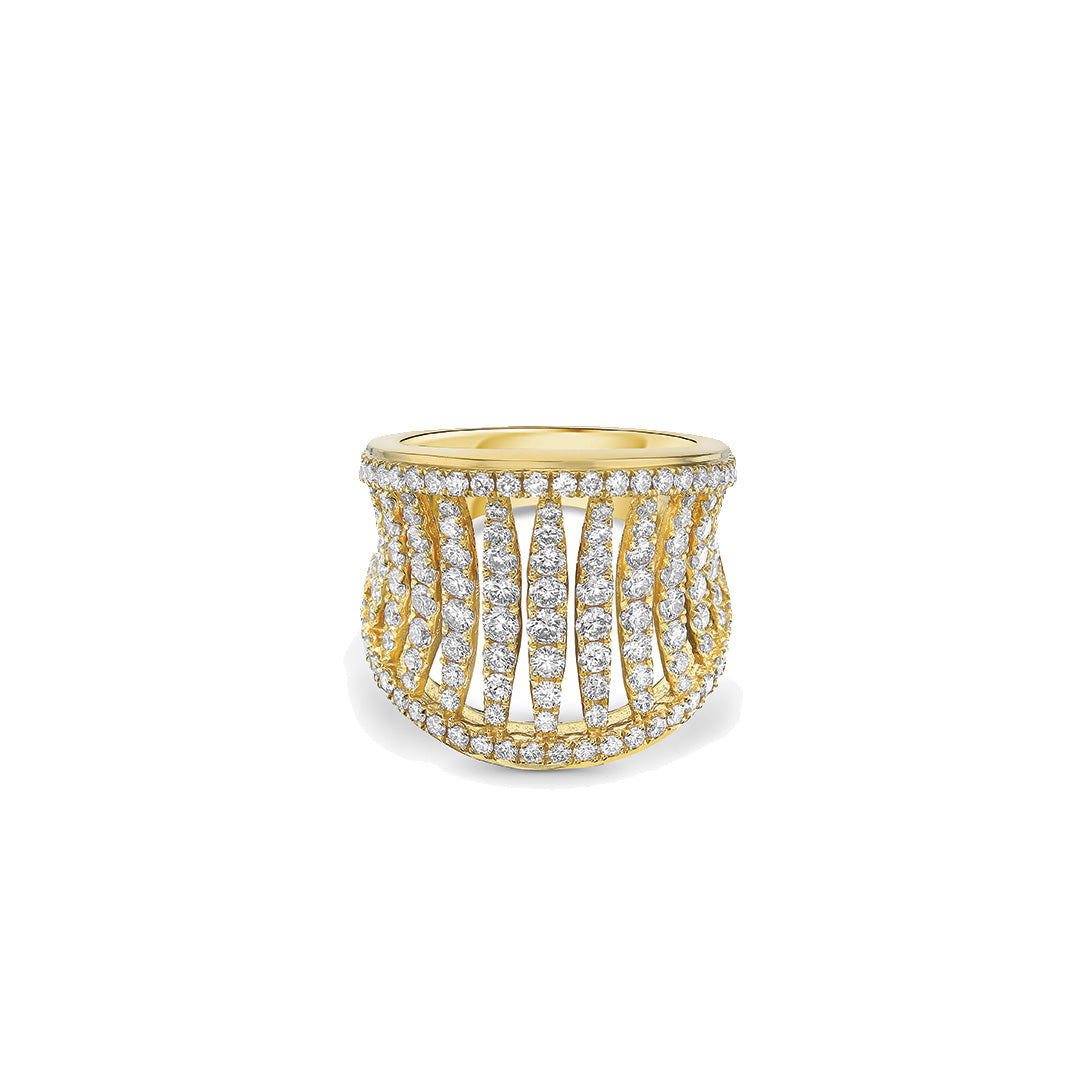 Bird Cage Ring with Diamonds