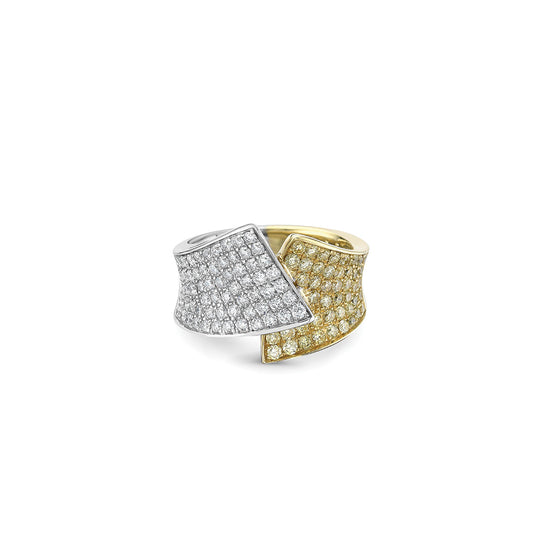 Precious Pastel Ring with Yellow and White Diamonds