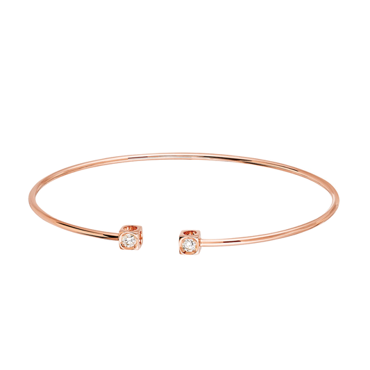 'Le Cube Diamant' Small Bracelet in Rose Gold