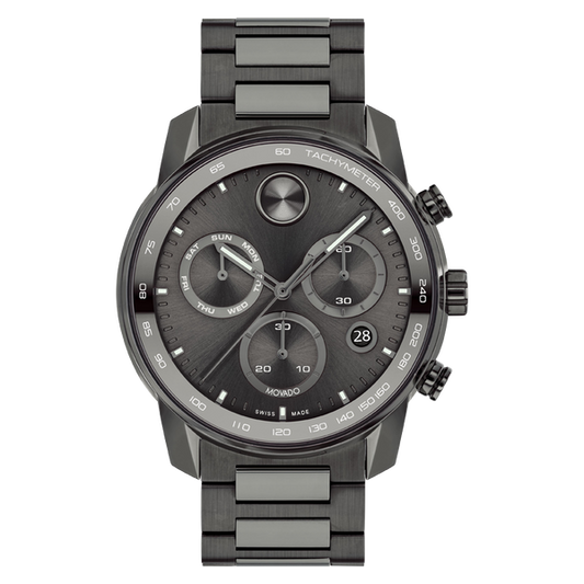 44mm Bold Verso Chronograph with Gunmetal Dial