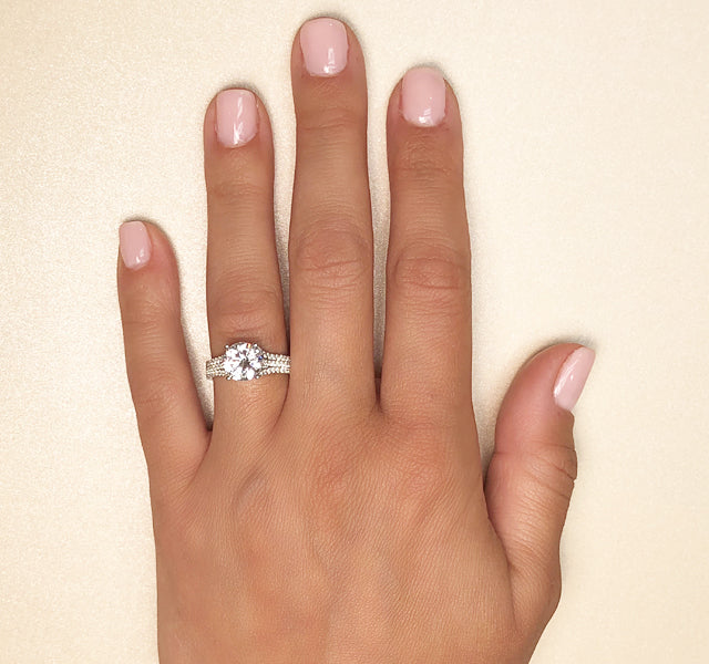 Triple Row Engagement Ring Setting