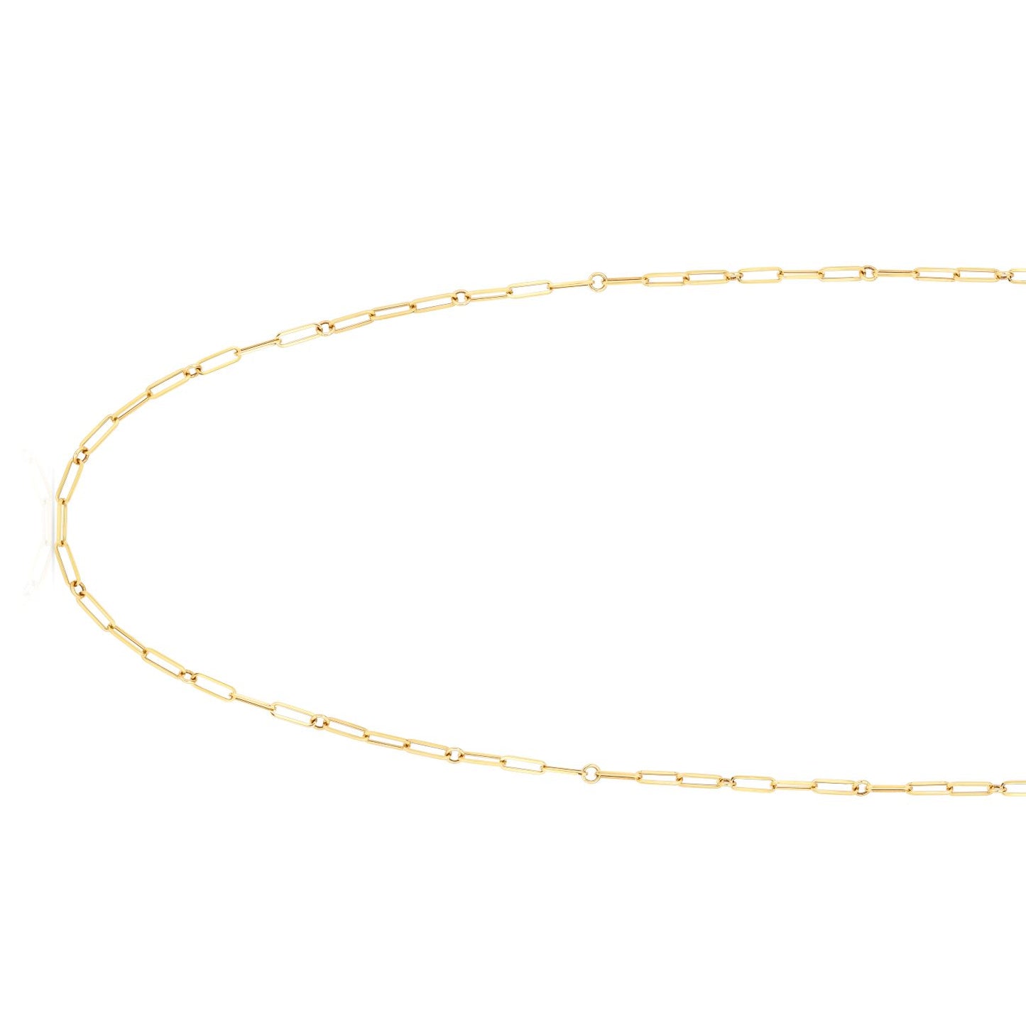 Alternating Size Paperclip Gold Chain Necklace