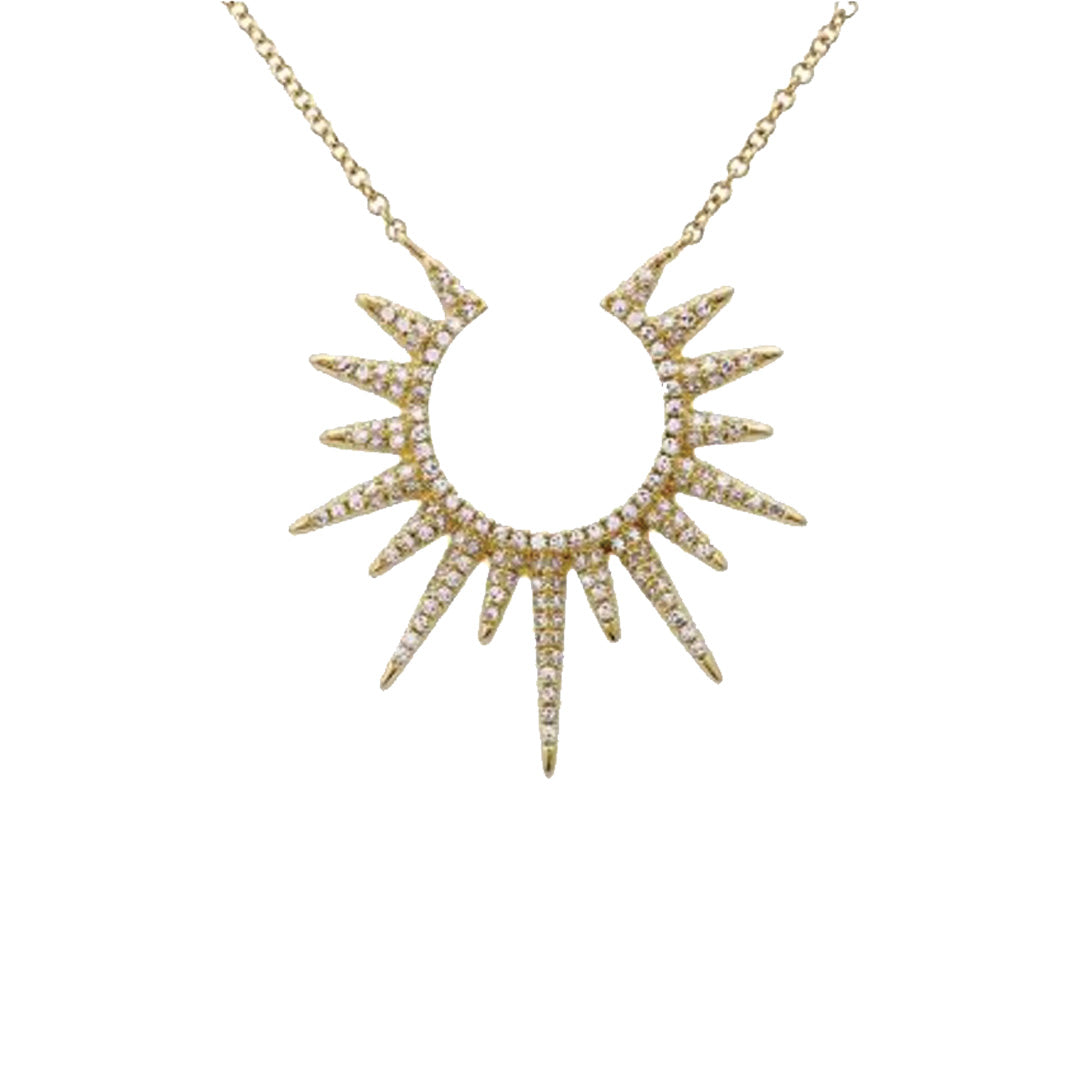 Open Starburst Diamond Necklace