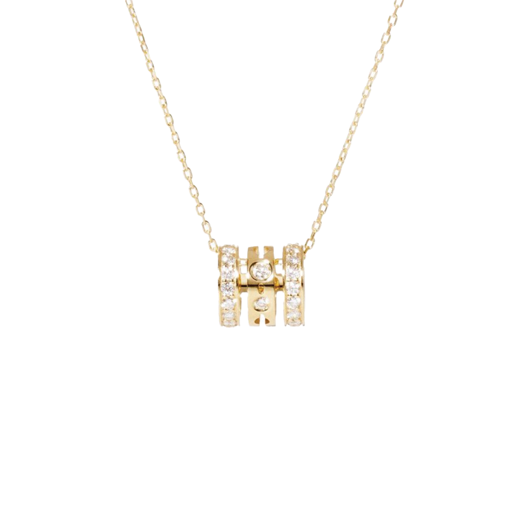 'Pulse' Diamond Triple Row Pendant Necklace