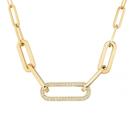 Maillon L Large Mixed Link Necklace