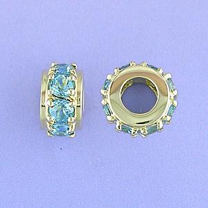 Mother's Rondelles Collection Blue Topaz Rondelle