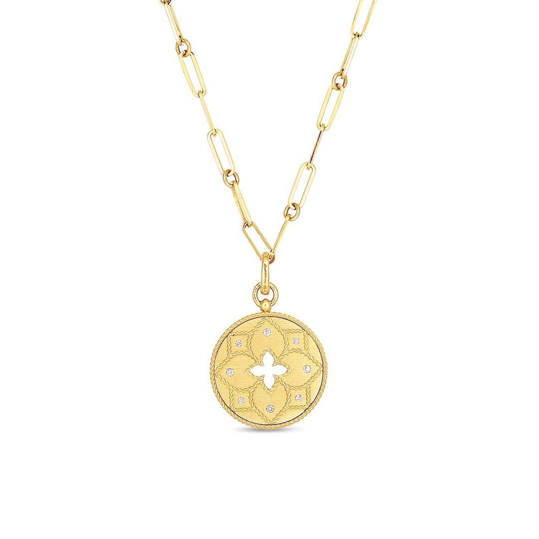 Round Venetian Princess Medallion Necklace