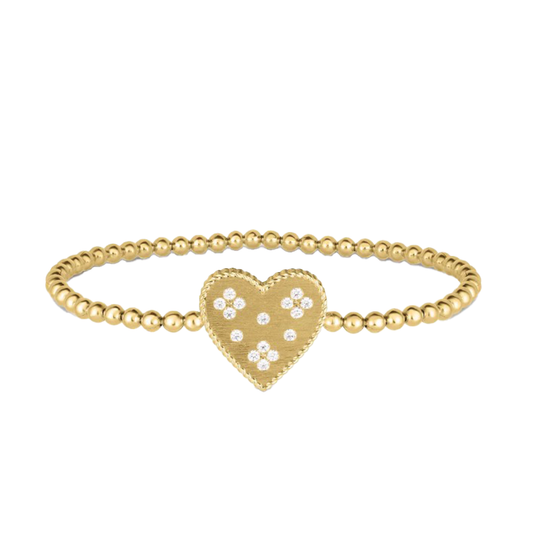 Medium Heart Bracelet with Diamonds