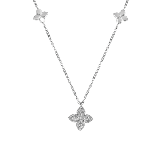 'Love by the Inch' Diamond Necklace in White Gold