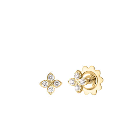 Diamond Petal Stud Earrings