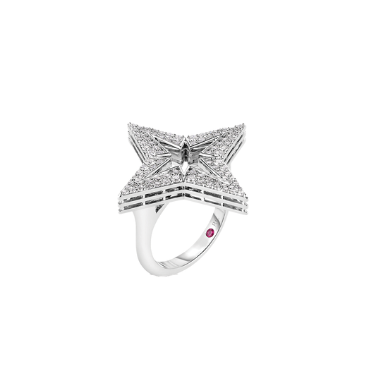 Star Ring with Diamonds