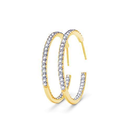 Micropavé Diamond In & Out Hoops