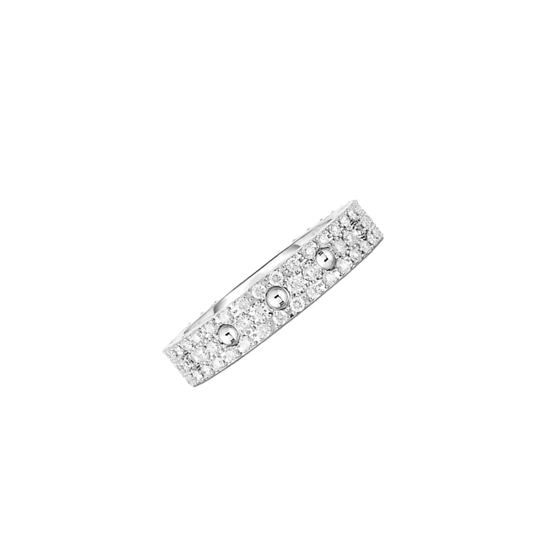 Pois Moi Single Roung Ring with Diamonds