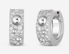 Pave Diamond Pois Moi Luna Hoop Earring