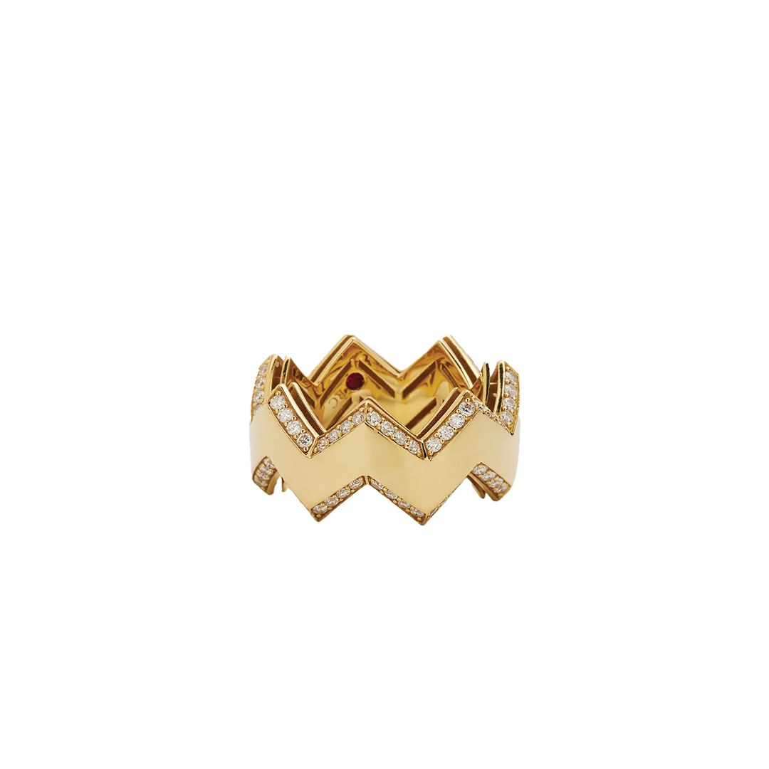 Diamond Zigzag Ring