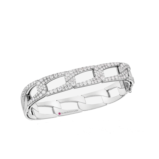 Diamond Square Chain Bangle