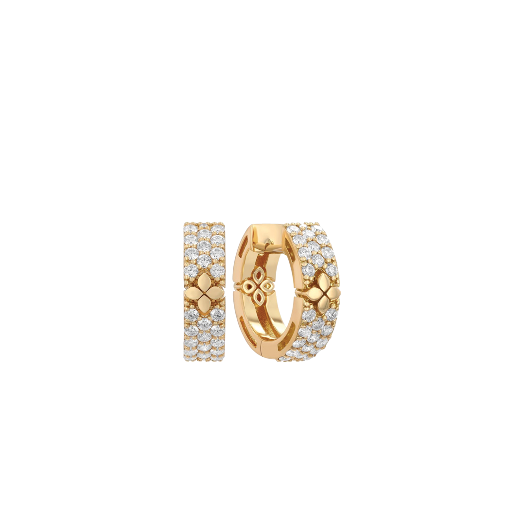 'Love in Verona' Diamond Narrow Hoop Earrings