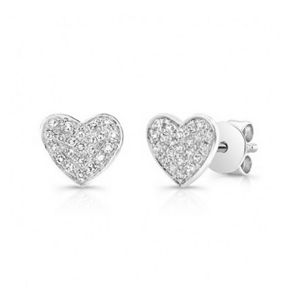 Diamond Heart Studs