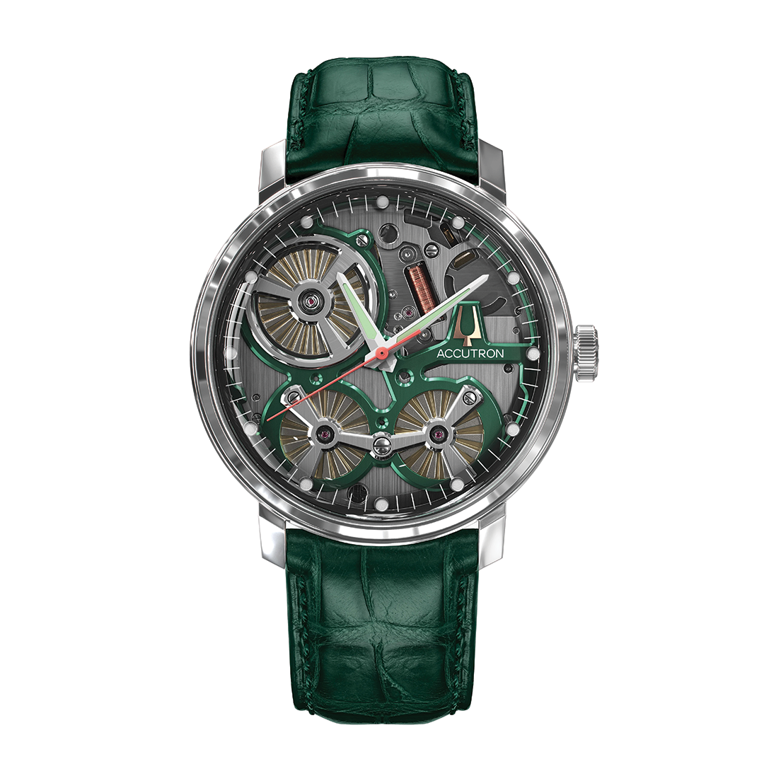 Accutron Spaceview 2020 Watch with Green Strap