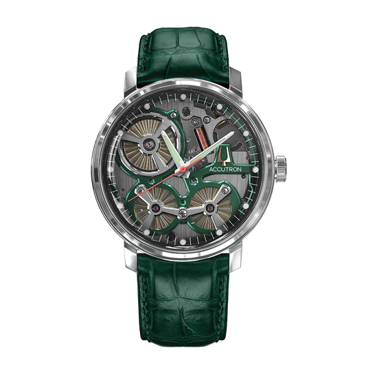 Accutron Spaceview 2020 Watch with Green Strap