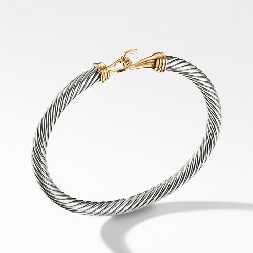 Cable Buckle Bracelet with Gold