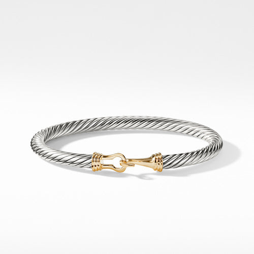 Cable Buckle Bracelet with Gold