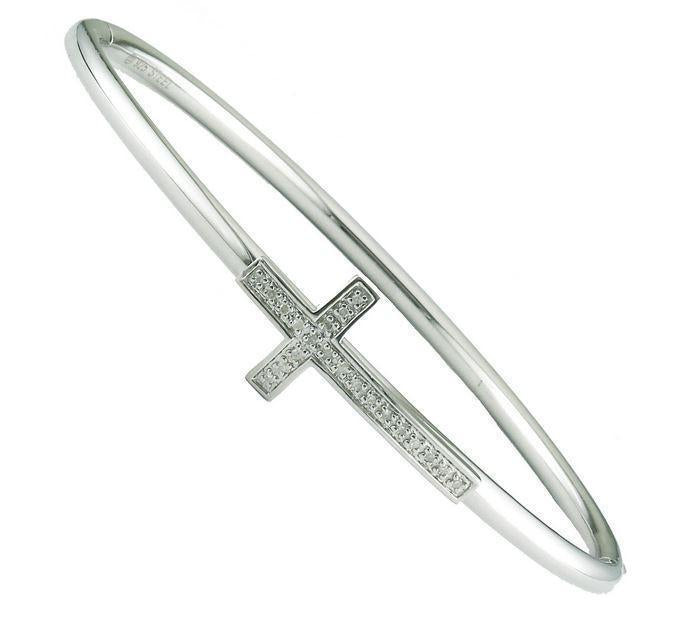 Diamond Cross Bangle