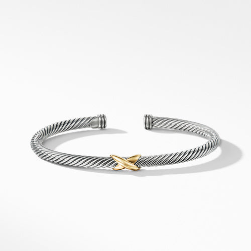 X Bracelet with Gold