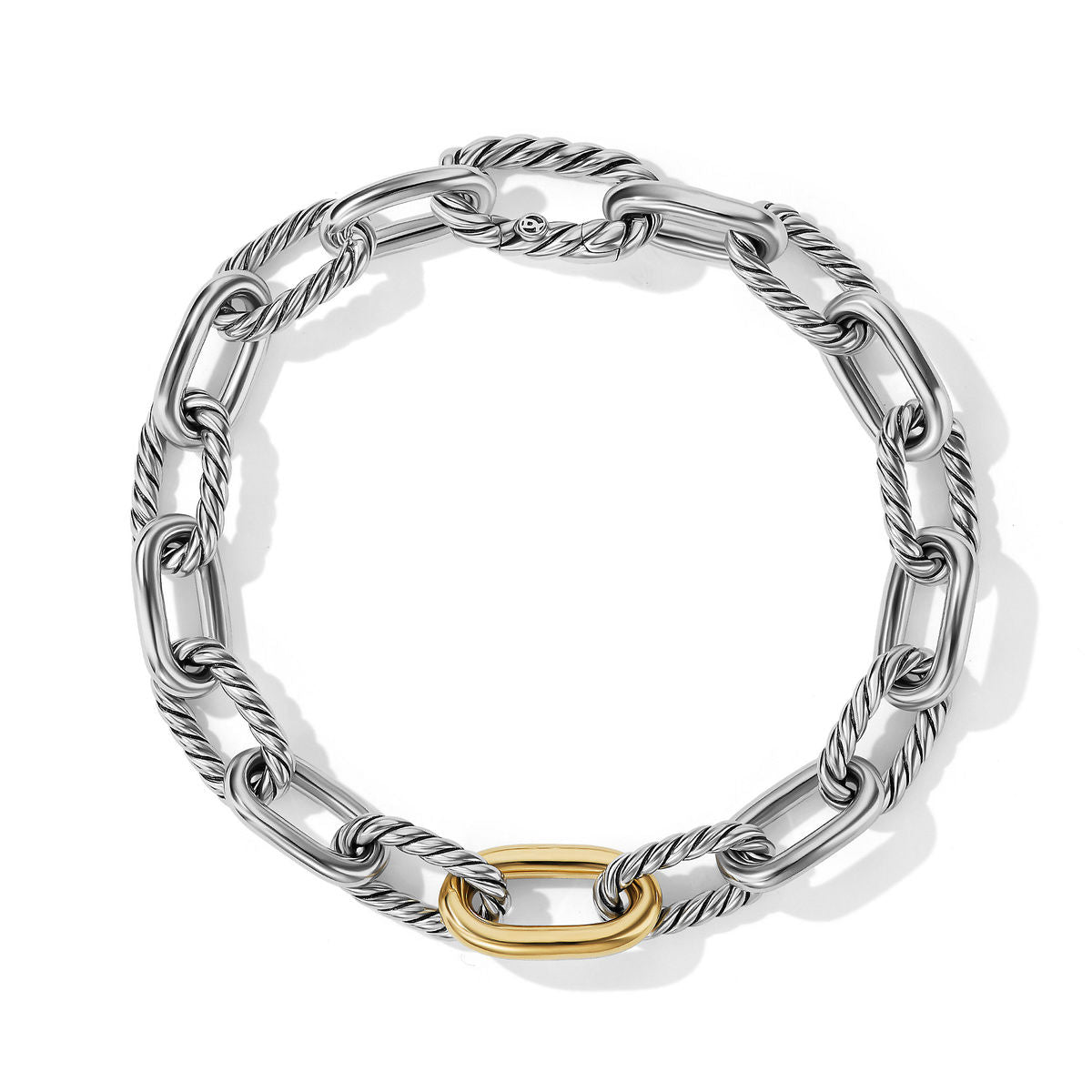 DY Madison® Chain Bracelet in Sterling Silver with 18K Yellow Gold