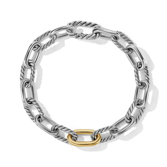 DY Madison® Chain Bracelet in Sterling Silver with 18K Yellow Gold