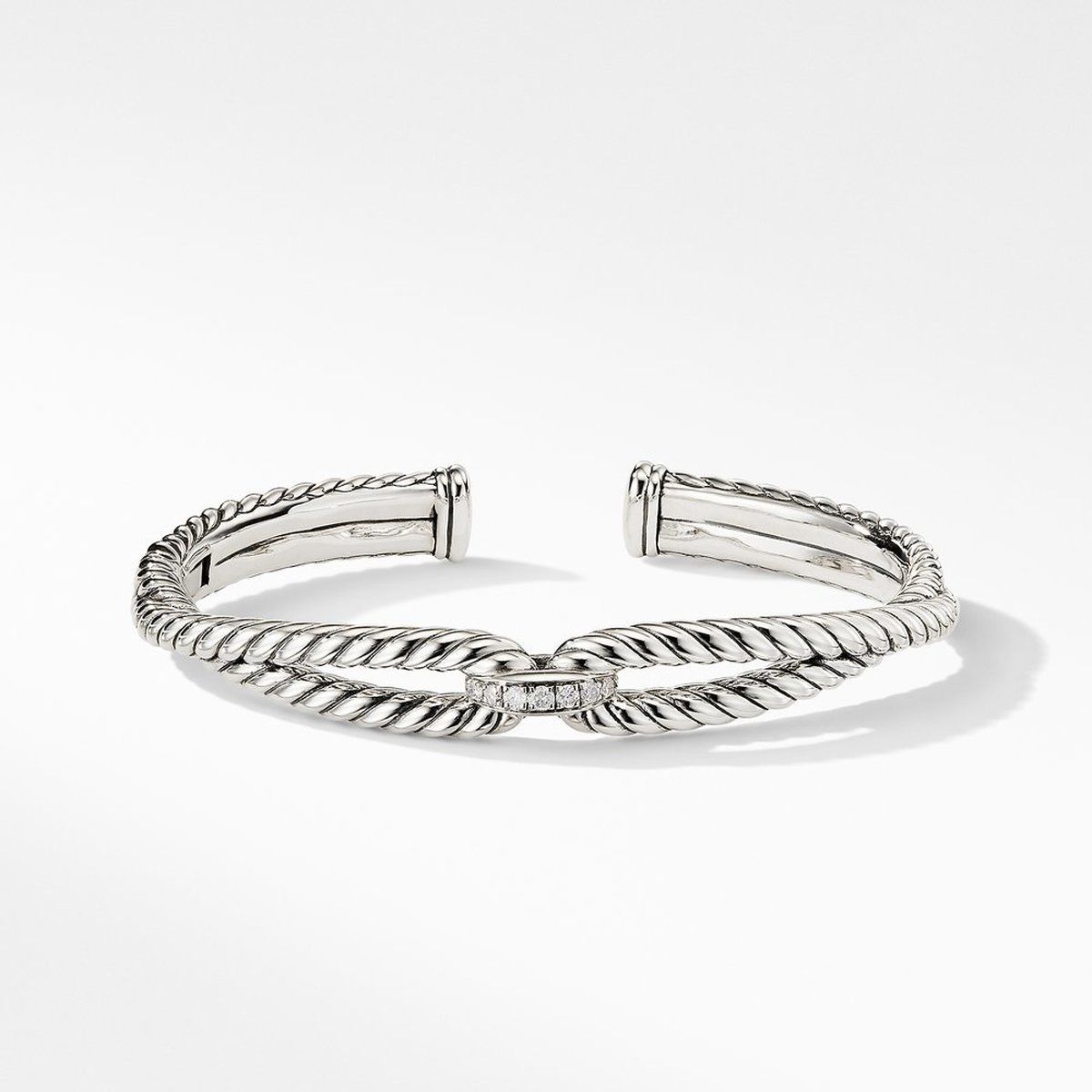 Cable Loop Bracelet with Diamonds