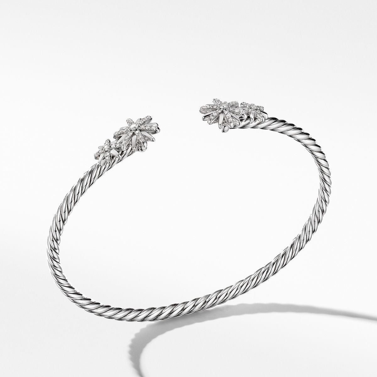 Starburst Open Cable Bracelet with Pavé Diamonds