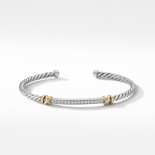 Petite Helena Two Station Wrap Bracelet with 18K Yellow Gold with Diamonds