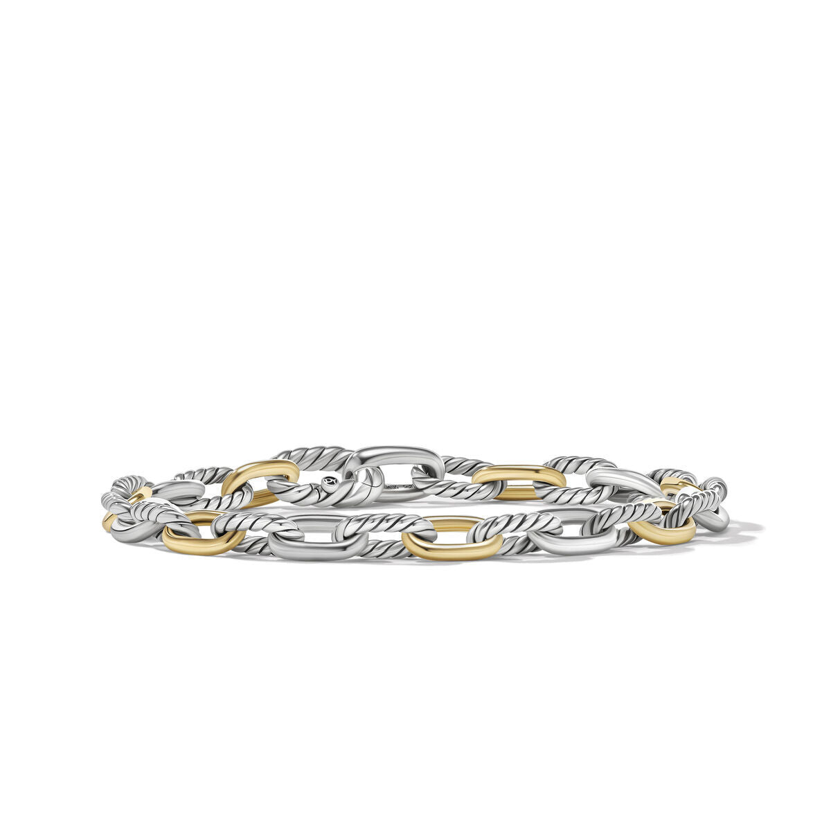 DY Madison® Chain Bracelet in Sterling Silver with 18K Yellow Gold, 5.5mm