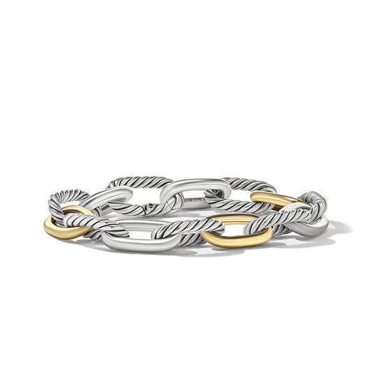 DY Madison® Chain Bracelet in Sterling Silver with 18K Yellow Gold