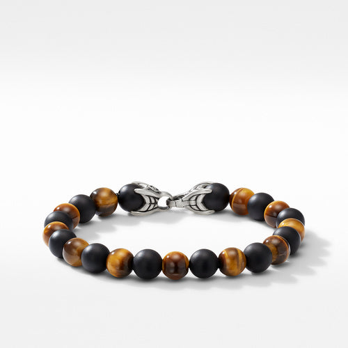 Spiritual Beads Bracelet with Tiger's Eye and Black Onyx