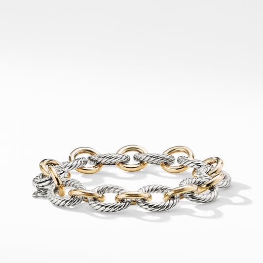 Oval Large Link Bracelet with Gold