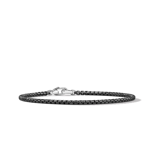 Box Chain Bracelet in Darkened Stainless Steel