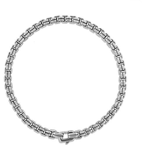 Double Box Chain Bracelet in Sterling Silver