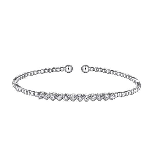 Beaded Diamond Bracelet with Milgrain Bezels